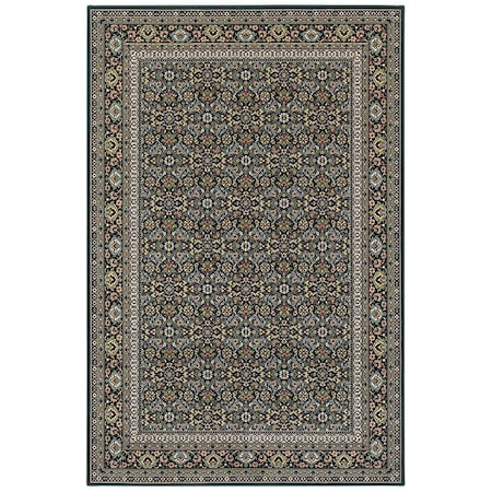 Oriental Weavers 6 Ft. 7 In. X 9 Ft. 6 In. Kashan Traditional Area Rug, Navy K180L1200290ST